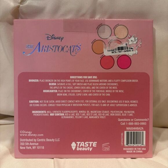 Disney Marie Aristocats 6 Shade Color Bronzer Blush Highlighter Palette NWT - Picture 5 of 5